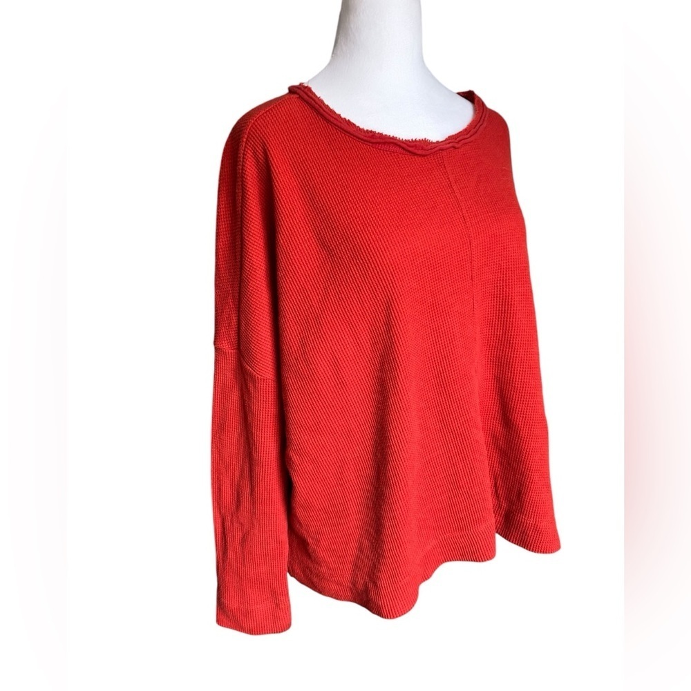 Anthropologie | Nori Red Waffle Knit Thermal Pullover Sweater Over Tunic… - Picture 17 of 17